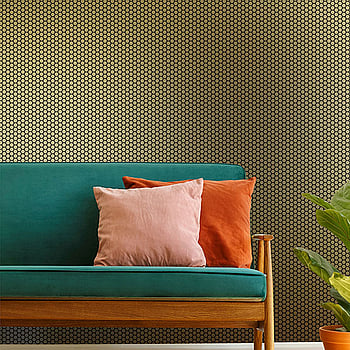 Galerie Wallcoverings Product Code 12631 - Ted Baker Fantasia Wallpaper Collection - Metallic Gold Black Colours -  
