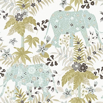 Galerie Wallcoverings Product Code 18546 - Into The Wild Wallpaper Collection - Green Blue Colours -  