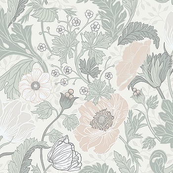 Galerie Wallcoverings Product Code 33000 - Apelviken Wallpaper Collection - White Lightgreen Colours -  