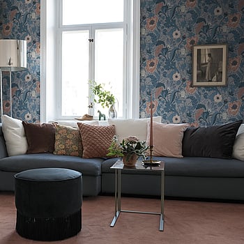 Galerie Wallcoverings Product Code 33004 - Apelviken Wallpaper Collection - Blue Pink Colours -  