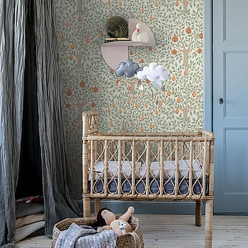 Galerie Wallcoverings Product Code 33011 - Apelviken Wallpaper Collection - White Green Colours -  