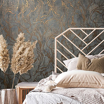 Galerie Wallcoverings Product Code 34256 - Urban Textures Wallpaper Collection - Black  Copper Colours -  