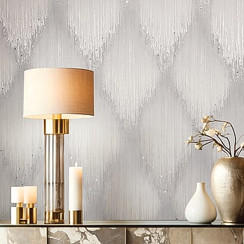 Galerie Wallcoverings Product Code 35883 - Fashion Icon Wallpaper Collection - White Grey Colours -  